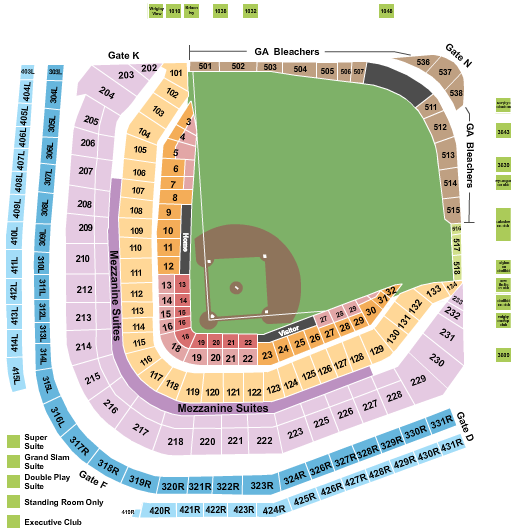 Wrigley Field seating chart