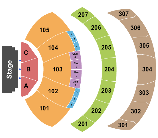 YouTube Theater at Hollywood Park seating chart